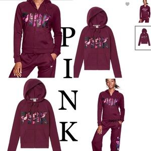 🆕 PINK VS🌺 FULL ZIP UP HOODIE JACKET